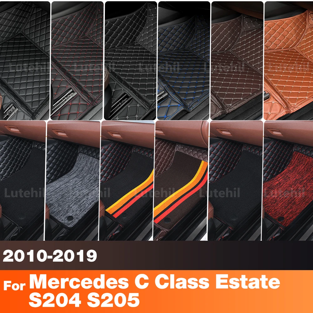 

LUTEHIL для Mercedes Benz C class Estate S204 S205 2010-2019 автомобильный напольный коврик на заказ автомобильный ковер аксессуары защитные
