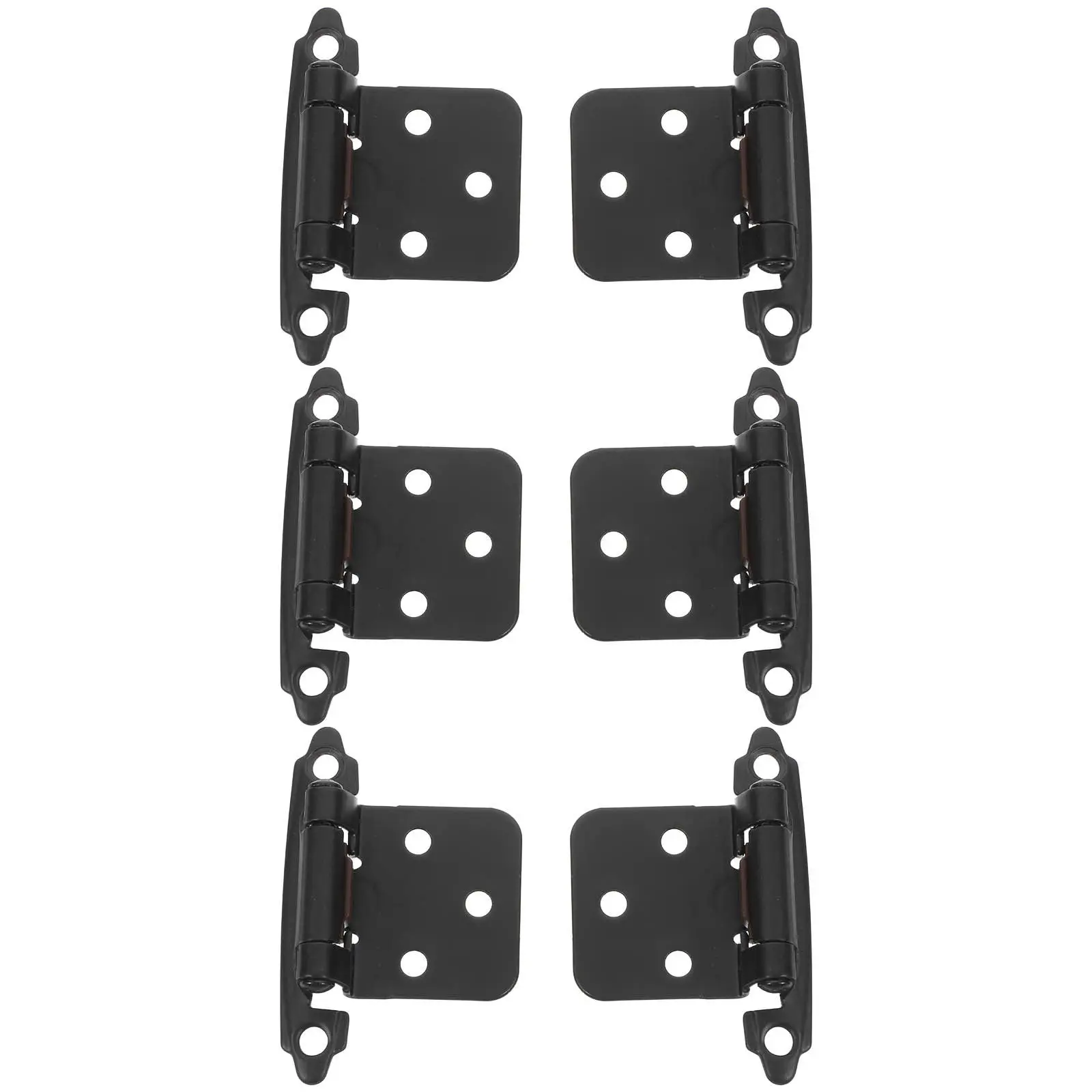 6Pcs American Style Steel Spring Hinges 1 2 Inch Overlay Self Closing Cabinet Doors Kitchen Furniture Hardware