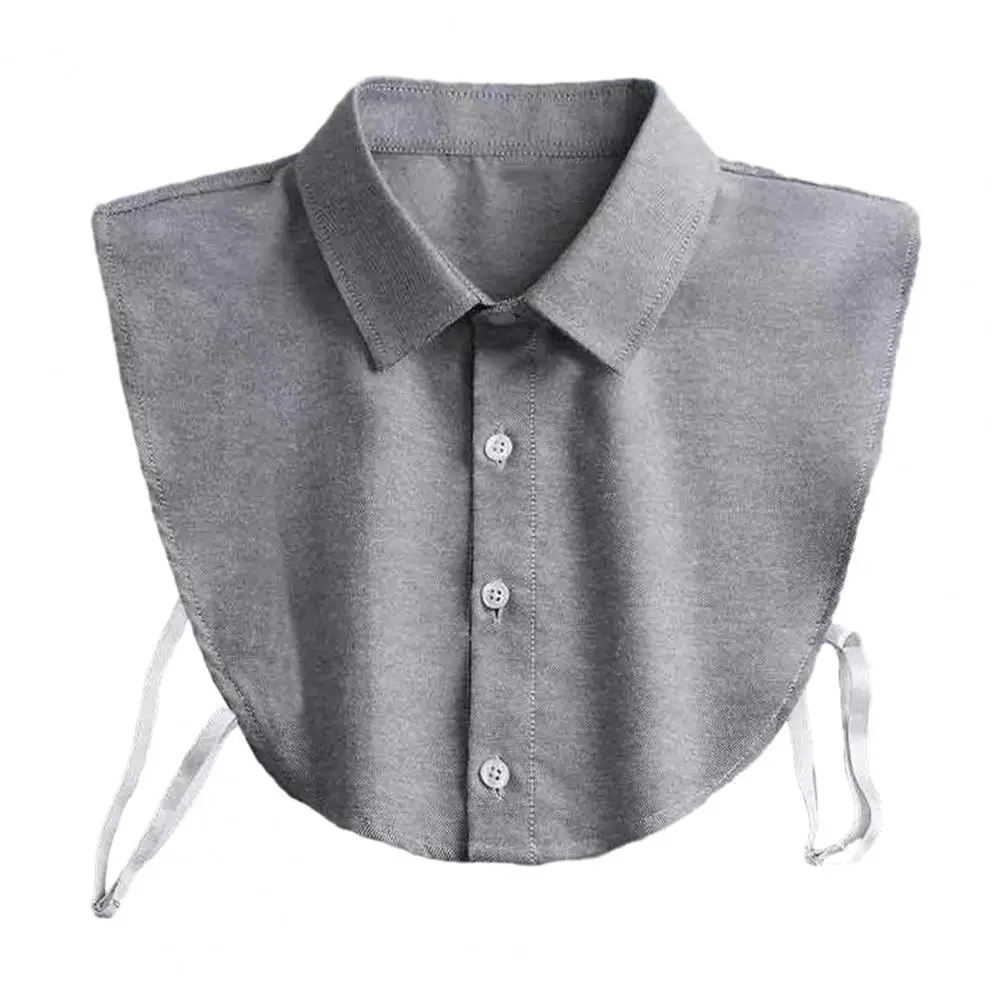 Flexible Collar Adjustable Strap Solid Color Fake Collar for Men Versatile Business Lapel Office Work Shirt Unisex for Spring