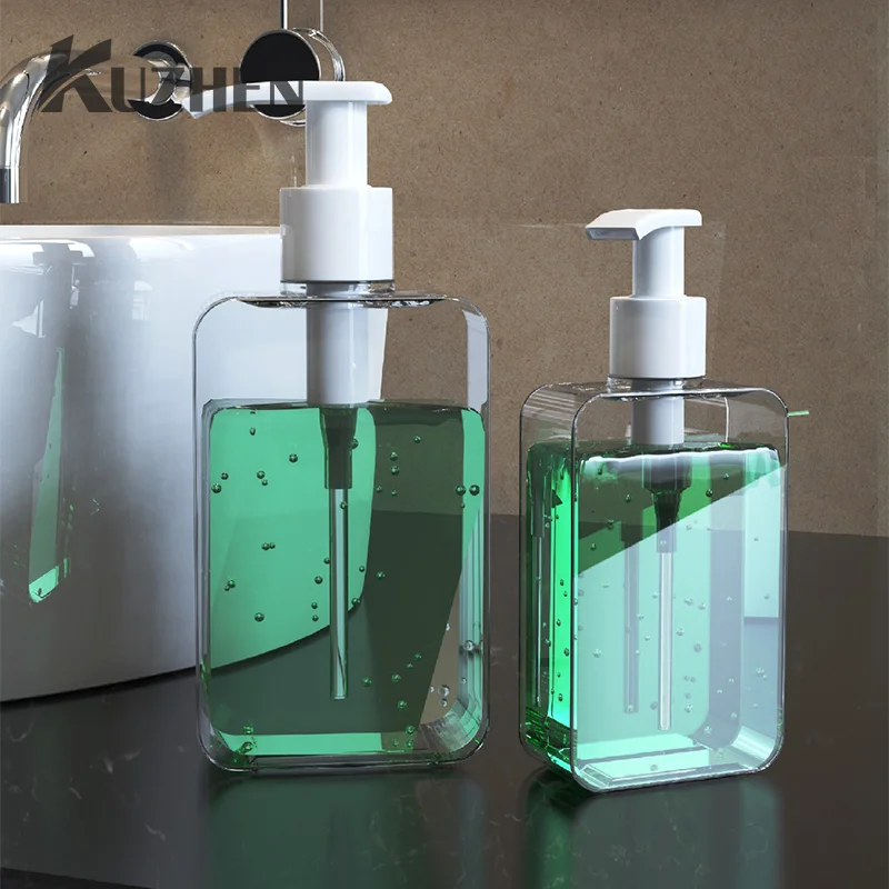 200/300ml Square Soap Dispenser Countertop Lotion Bottle With Pump Bathroom Lotion Liquid Soap Dispenser Refillable Empty Bottle