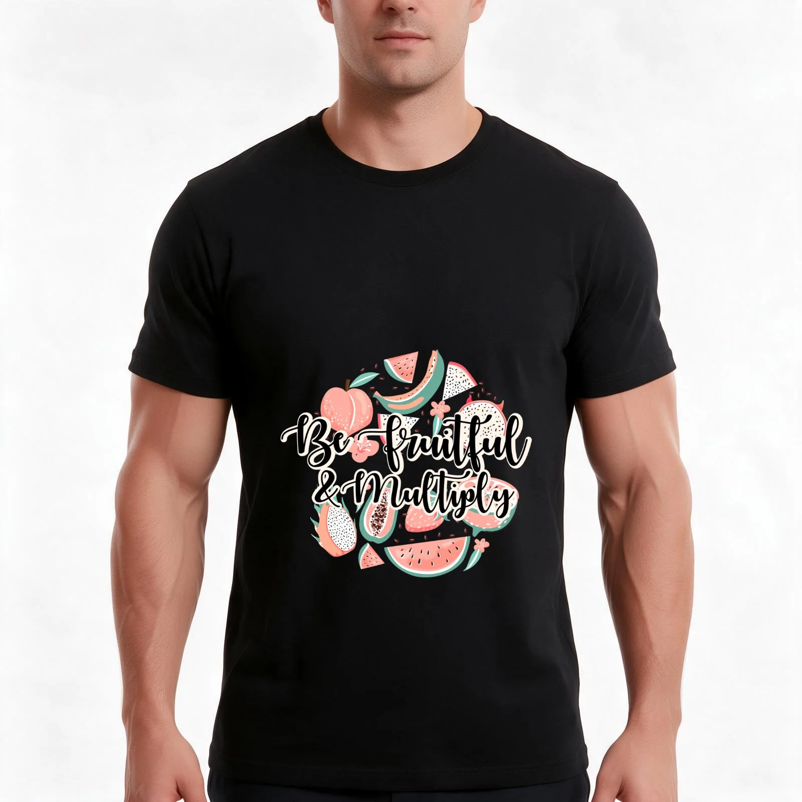 Be Fruitful & Multiply, Pregnancy, baby shower tees T-Shirt Summer Casual Cotton Tee, Unisex Men Women