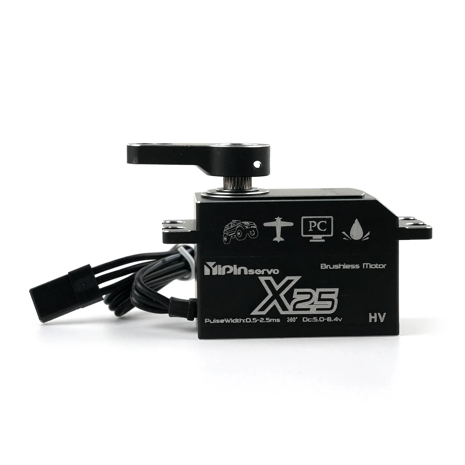 GX X25 25KG ブラシレスサーボ CNC アルミシェル防水 8.4V 高トルク 1:10 RC カー/ロボット用