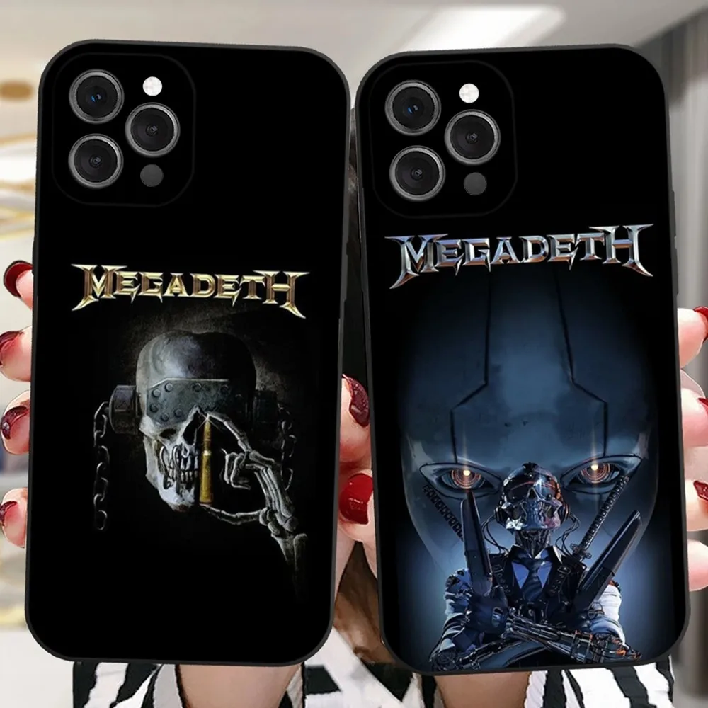 

Rock M-MegadethS Music Phone Case For iPhone 16,15,14,13,12,11 Plus,Pro,Max,XR,XS,X,7,8 Plus,SE,Mini Silicone Soft