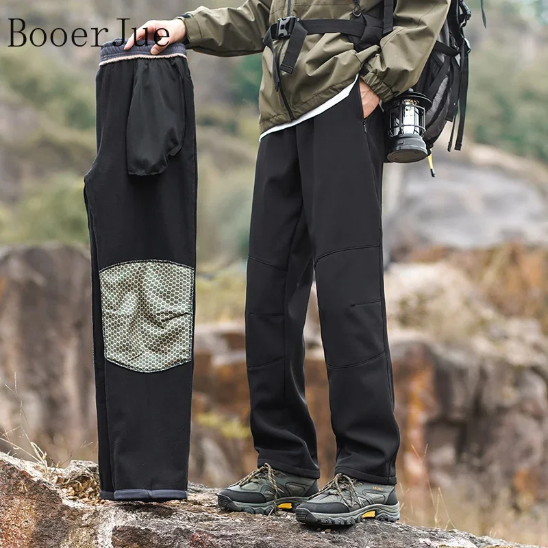 Winter Thermal Outdoor Hiking Skiing Pants Couples Graphene Heating Fleece Lined Trousers Windproof Waterproof Breathable Pants