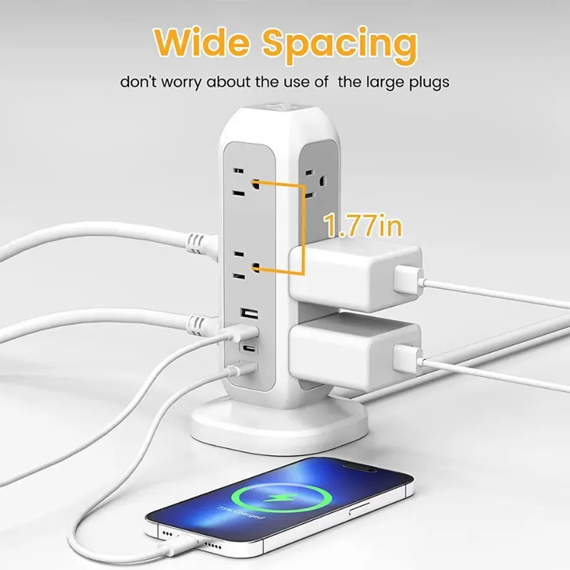 

Умная розетка Worldplug, электрическое настенное зарядное устройство, сетевой фильтр, удлинитель USB, разветвители с несколькими вилками, удлинитель