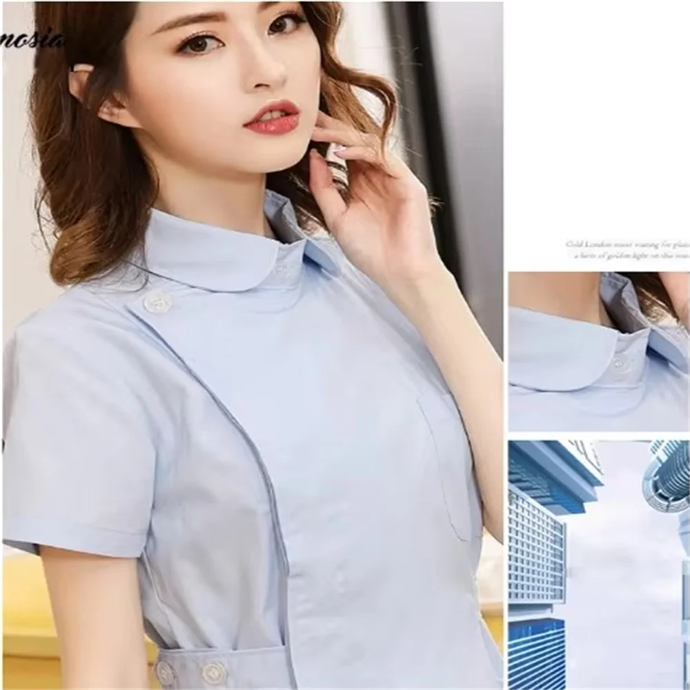 Nouvelle salopette de gommage en coton anti-rides, uniforme de soins pour salon de beauté, laboratoire, animalerie, salopette de gommage, uniforme de spa