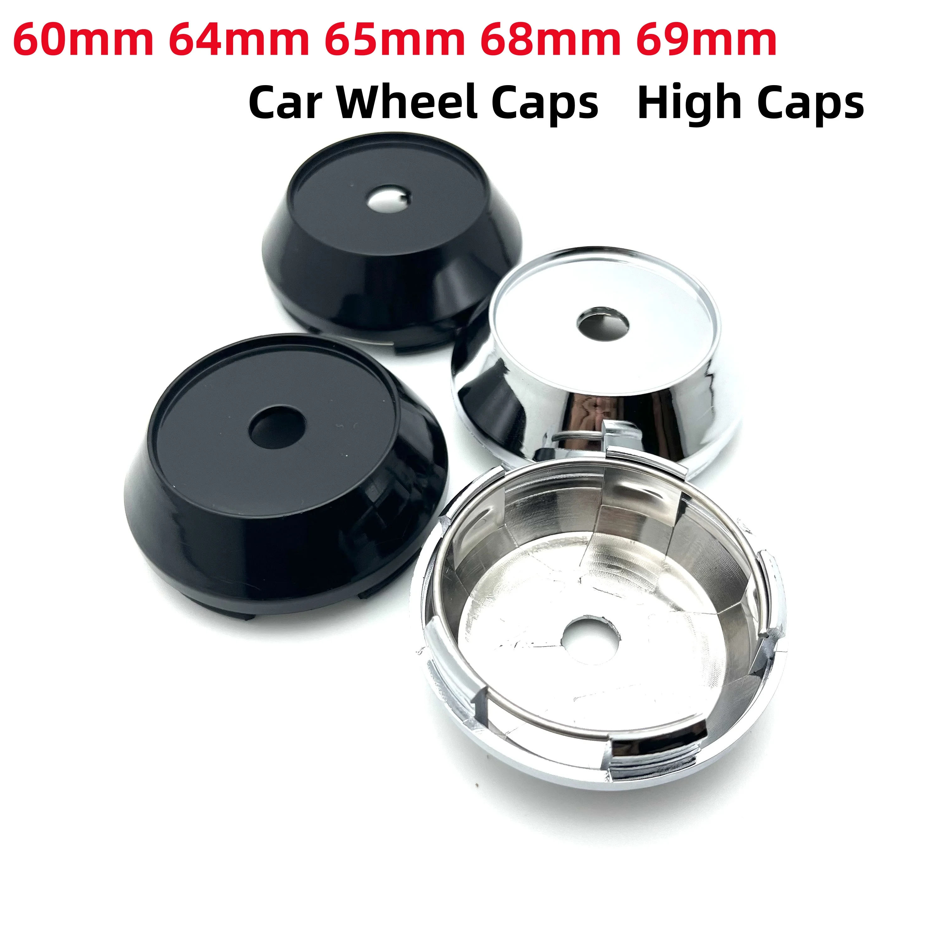 4 قطعة ABS 60 مللي متر 64 مللي متر 65 مللي متر 68 مللي متر 69 مللي متر سيارة عجلة مركز قبعات عالية قبعات اكسسوارات حافة مركز غطاء المحور صالح 45 مللي متر شعار ملصقات #2