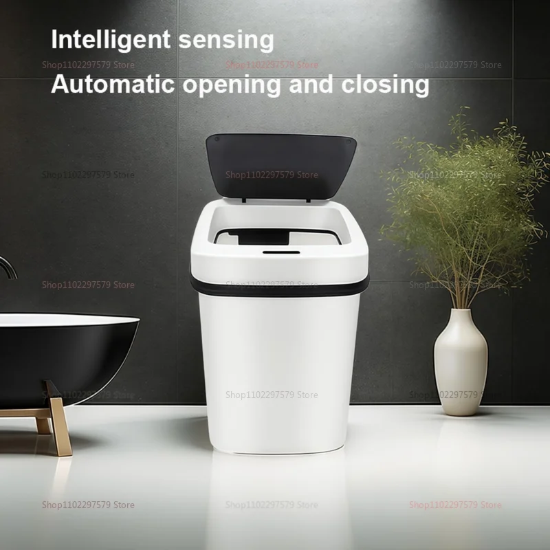 2025 جديد سلة المهملات الذكية Touchless 13L الاستشعار التلقائي المطبخ الحمام مقاوم للماء سلة المهملات لغرفة المعيشة غرفة نوم المرحاض
