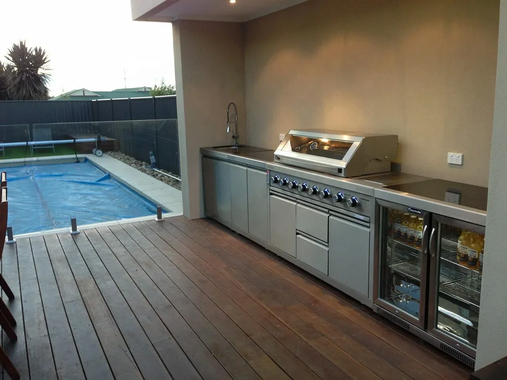 Artisan Custom Modular Furniture Built In Gas BBQ Outdoor Stainless Steel kitchen With Sink