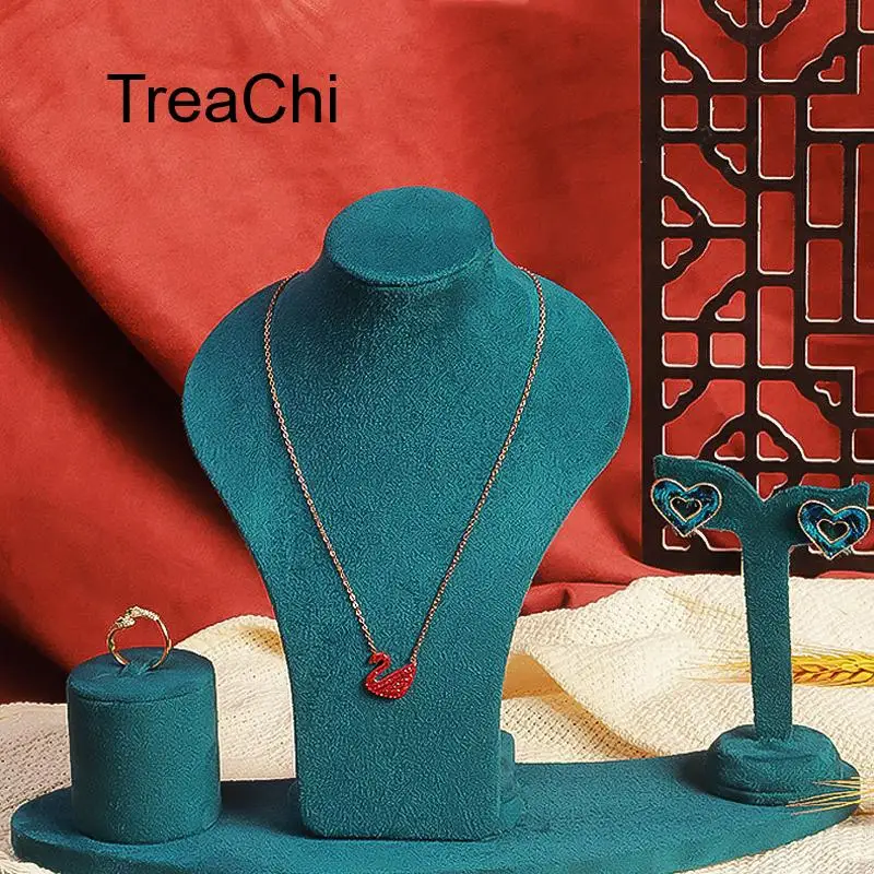 

Plush Mannequin Neck Display Stand for Jewelry Ideal for Displaying Rings Necklaces and Earrings at Jewelry Counters