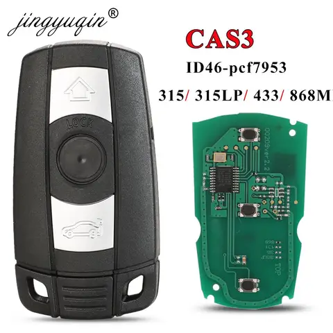 Автомобильный Смарт-ключ Jingyuqin CAS3+ 315/315LP/433/868 МГц Для BMW E60 E70 E90 1/3/5/7 Серий X5 X6 Z4 С Чипом PCF7953