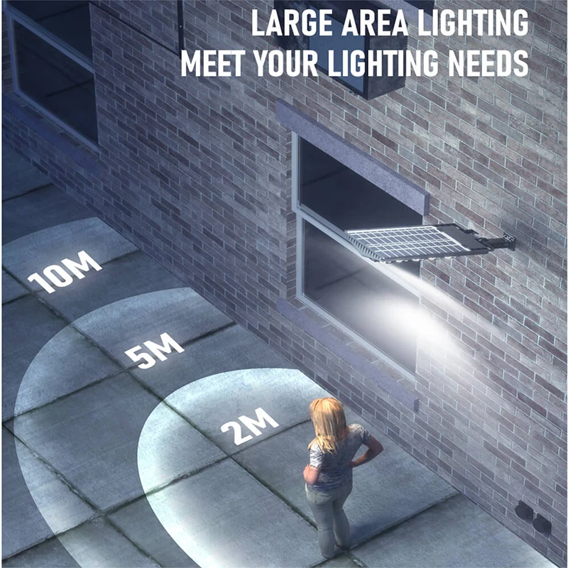 360LED فائقة السطوع في الهواء الطلق ضوء الشارع الشمسي محس حركة تجاري مقاوم للماء الغسق إلى الفجر مصباح الطريق الكبير #4