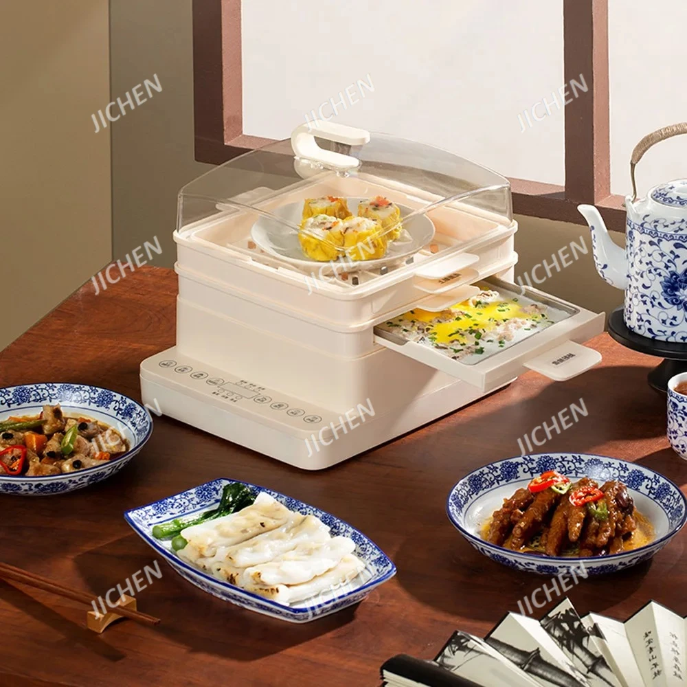 JC Mini máquina automática de rollo de vermicelli, vaporizador doméstico, fideos, fabricante de rollos de vermicelli, comida eléctrica multifuncional