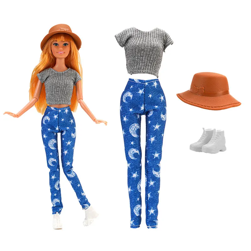 1 conjunto de moda mini mala para bonecas caso viagem mais novos roupas uso diário roupas para boneca barbie acessórios crianças brinquedos presentes