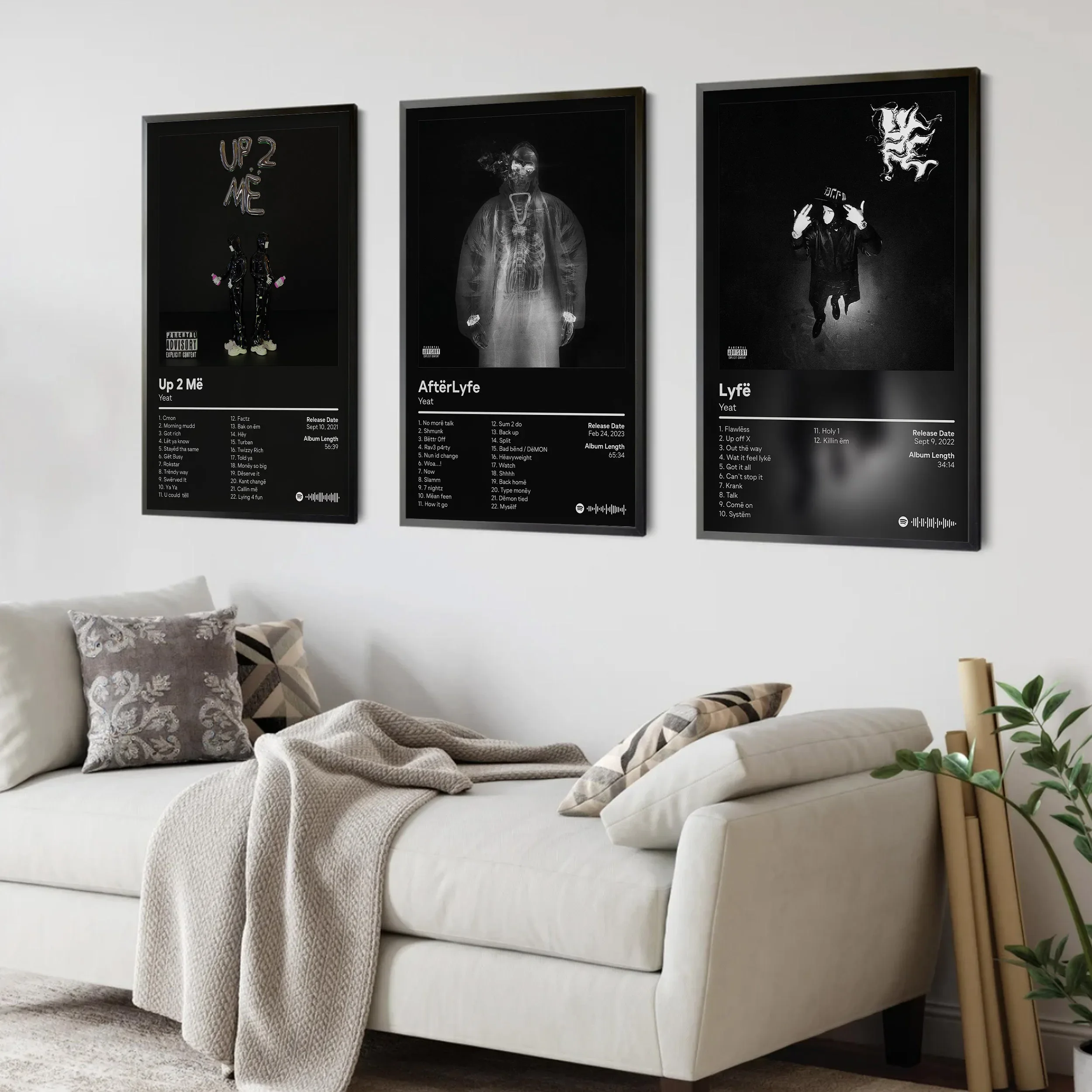 Pop Rap Music Album Cover Artist Yeat Poster Aesthetic Rapper Hip Hop Rock UP Me After Lyfe Alive Canvas Home Room Wall Decor