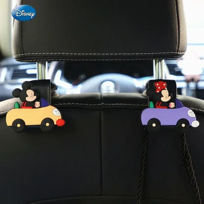 Disney car interior hook, hidden car hook behind the seat buckle, rear  small items Mickey and Minnie cartoon car hook  anime