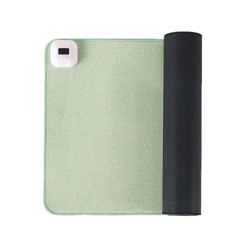 Leather Heated Mouse Pad Smart Hand Warmer Desk Mat 35°C-55°C Temperature Adjustment Heating Pad Office Desk Mat