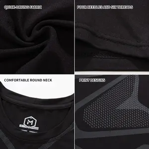 Sports Vest Men's Running de manga curta de secagem rápida sem mangas Ice Silk T-shirt Basketball Training Fitness Clothes Verão Fino 8 principais vendas coletes de desporto - №6