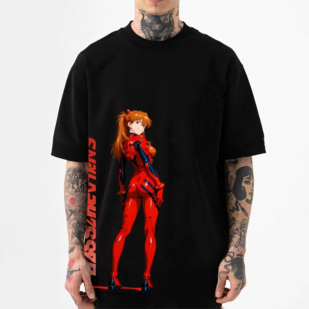 2026 New Evangelion Soryu Asuka Japanese Style Classic Tee High-quality Streetwear T-Shirt Suitable for Both Men Women Summer