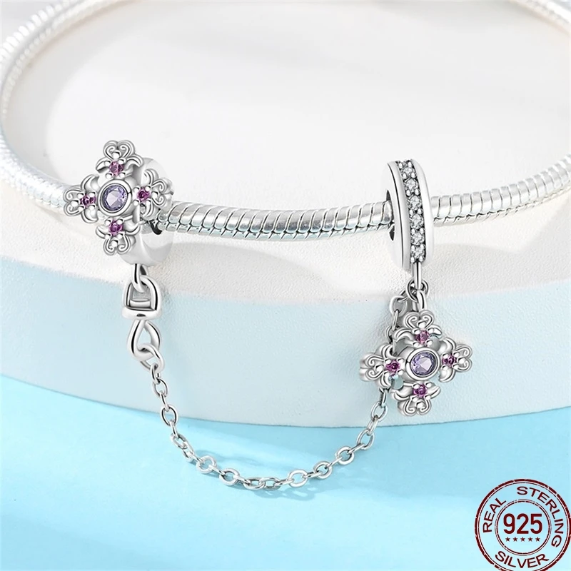 925 Sterling Silver Shiny Zirconia Spring Outing Motorcycle Series Charm Beads Suitable Fit Pan 925 Original Charm Bracelet