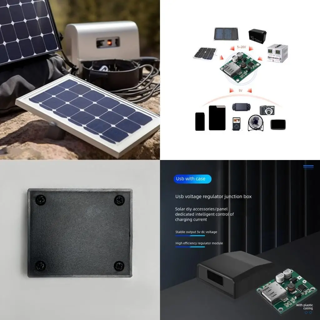 31BA Solar Device Potential Regulator Box For Pliable USB Power Institution Outdoor Camping Use