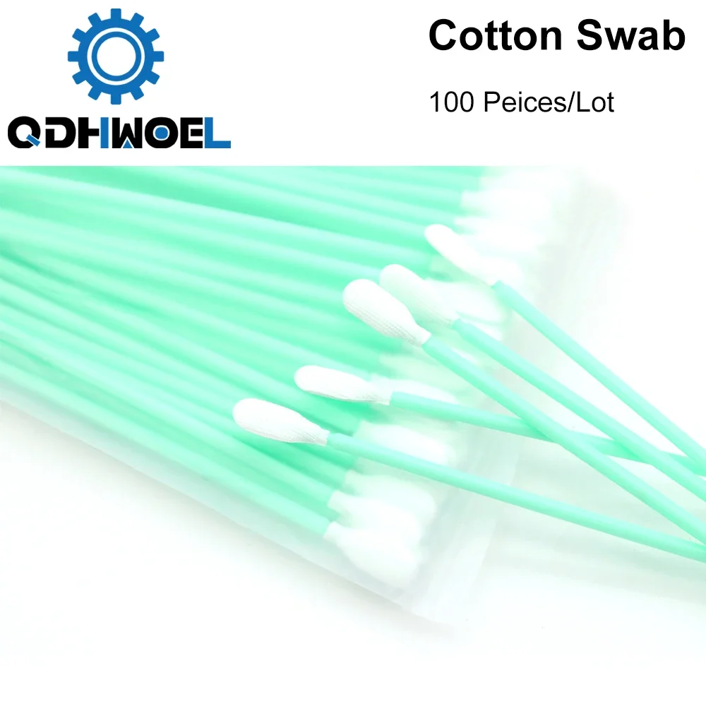 QDHWOEL 100pcs/Lot Size 100mm 160mm 121mm Nonwoven Cotton Swab Dust-proof For Clean Focus Lens And Protective Windows