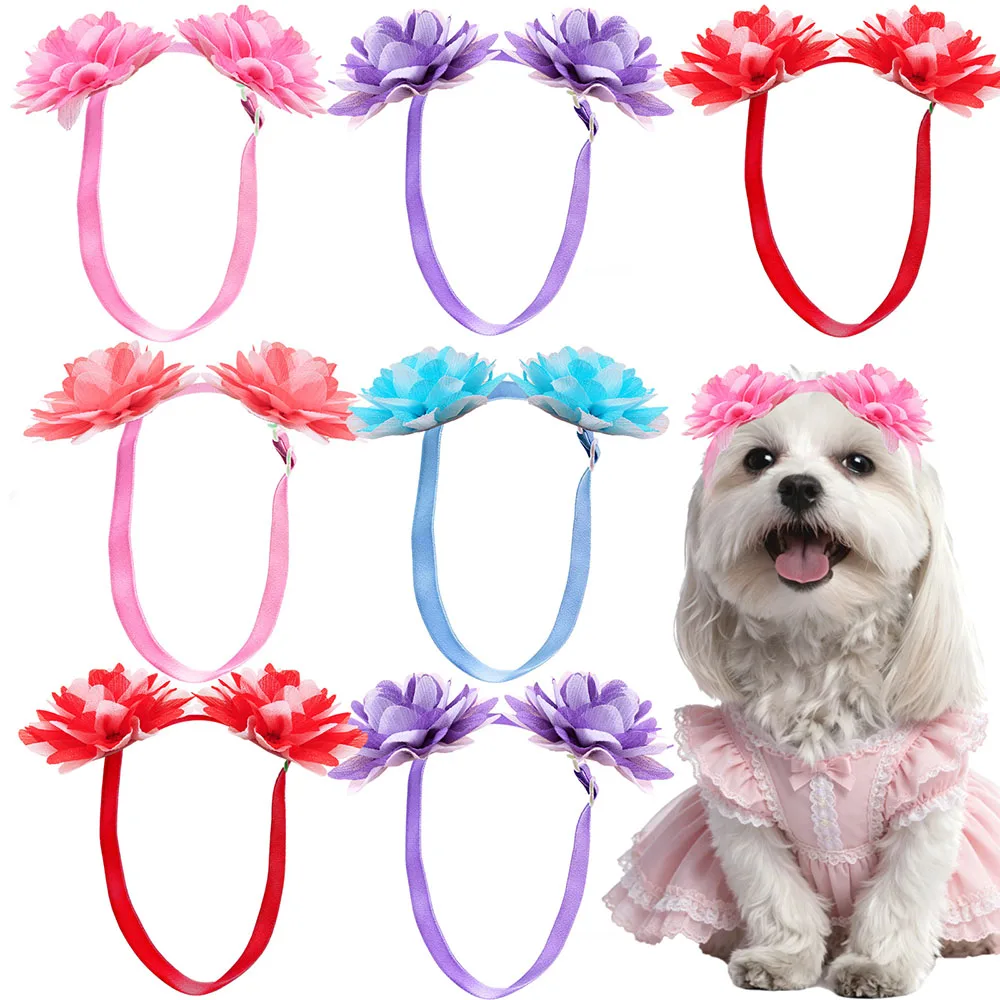 Lazos ajustables de doble flor para perros medianos y pequeños - imagen 4