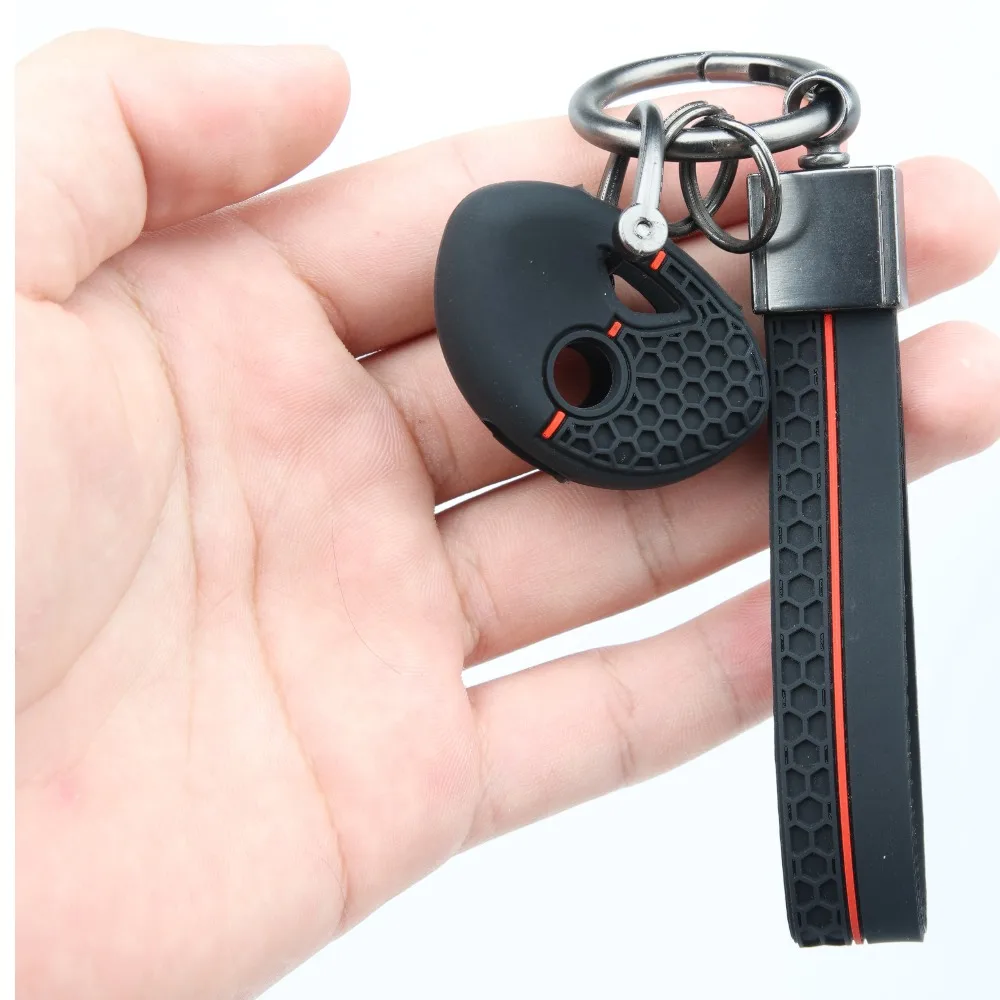Silicone Remote Key Case For BMW K1200R R1200RT K1300R S1000RR F650GS F800GS F800ST with buckle strap Scratch Resistant