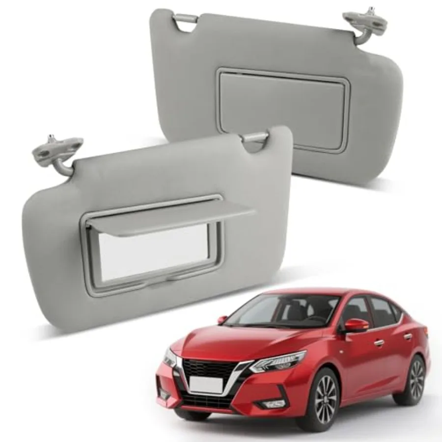 

Sunvisor DriverandPassenger Side for 2013-2019 Nissan Sentra Accessories, LeftandRight Side Sun Visor Without Light, LeftandRig