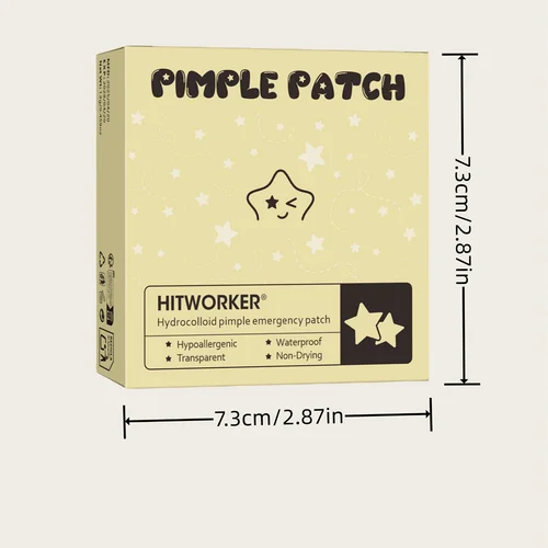 Imagen 2 del producto Parches coloridos para el acné en forma de estrella de 60 piezas en caja de espejo: hidrocoloide, ocultando, ligero y limpia los poros