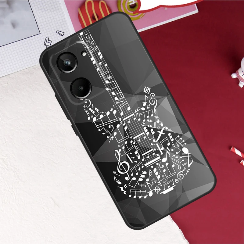 Guitar Music For Realme 8 9 10 Pro Plus 9i C11 C15 C30 C31 C35 C21Y C25 GT Neo 5 3 2 2T 3T Master Case