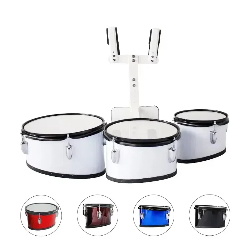 Students Snare Drum Set Wooden Drum Cavity  Colorful Marching Drums set for students kids juniors adults