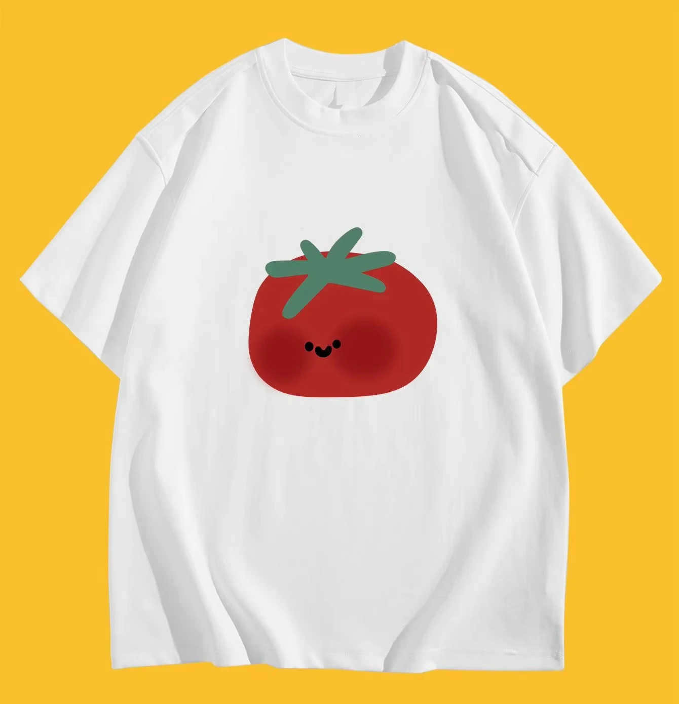 Funny Cute Tomato T-Shirt Women Men Kawaii Vegetable Graphic Tee Summer Fashion Short Sleeve Harajuku Casual Unisex Tops