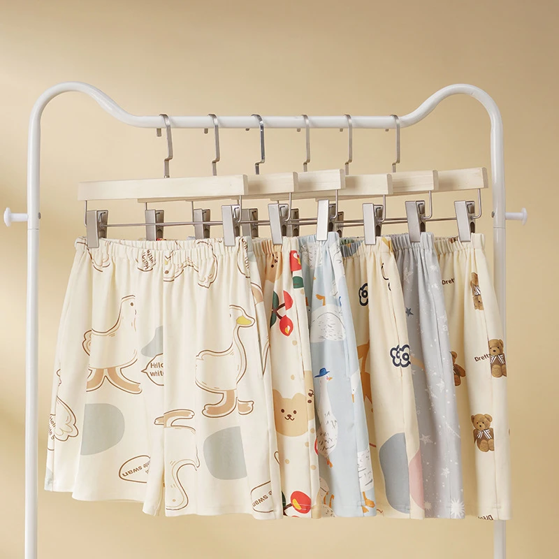 Women's Summer Printing Sleep Bottoms Wear Outdoors Thin Loose Sleeping Shorts Adjustable Waistband Soft Short Pants Nightwear