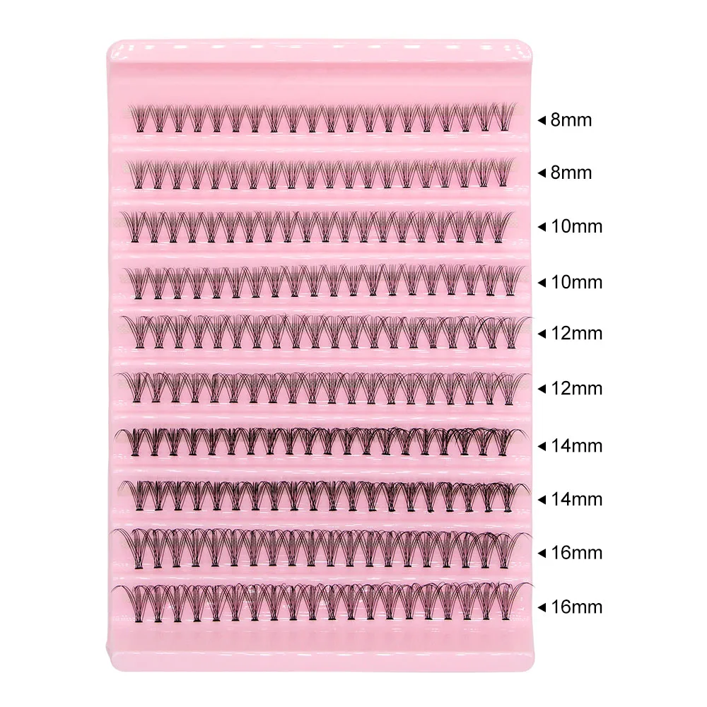 200pcs Super Bunch Natural Style 8-16mm Mix Eyelashes Cluster Russia Volume Eyelash Extension False Mink Lashes Makeup CIlios