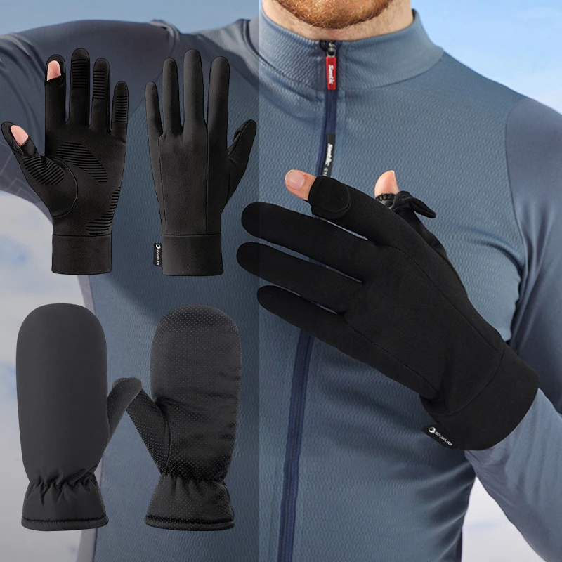 

2025 Men Winter Ski Gloves Waterproof Windproof Outdoor Sport Cycling Bike Bicycle Motorcycle Hiking Camping Hand Warm Gloves