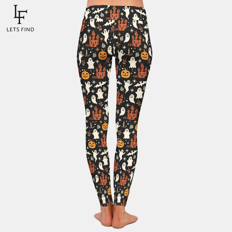 LETSFIND-Pantalon de fitness taille haute pour femme, imprimé 3D Halloween, fantôme, Aliments et chauve-souris, sexy, mince, commandé, chaud, complet, haute qualité