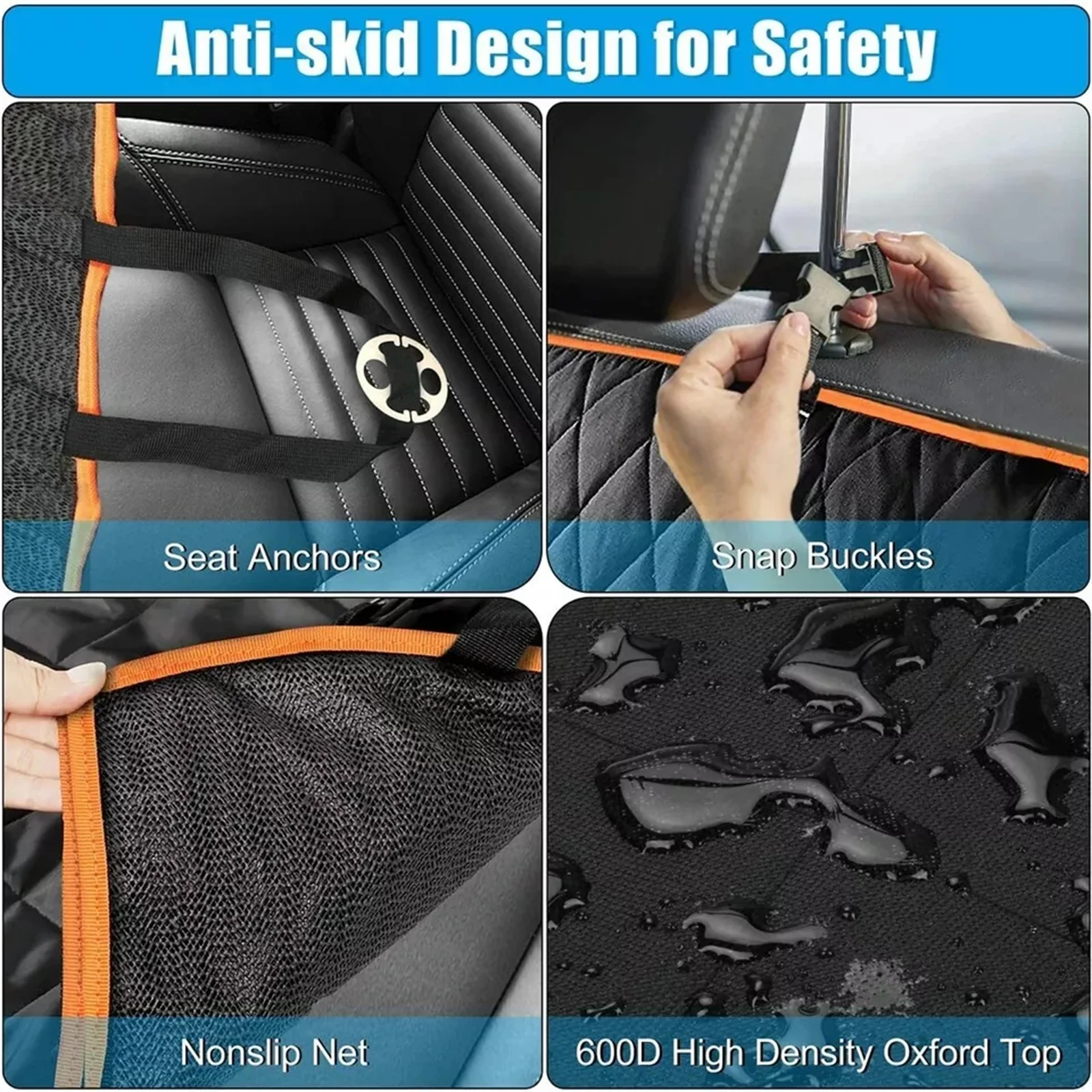 Pet Dog Seat Cover for Truck Suv Car Back Seat Protector Hammock Mat Waterproof