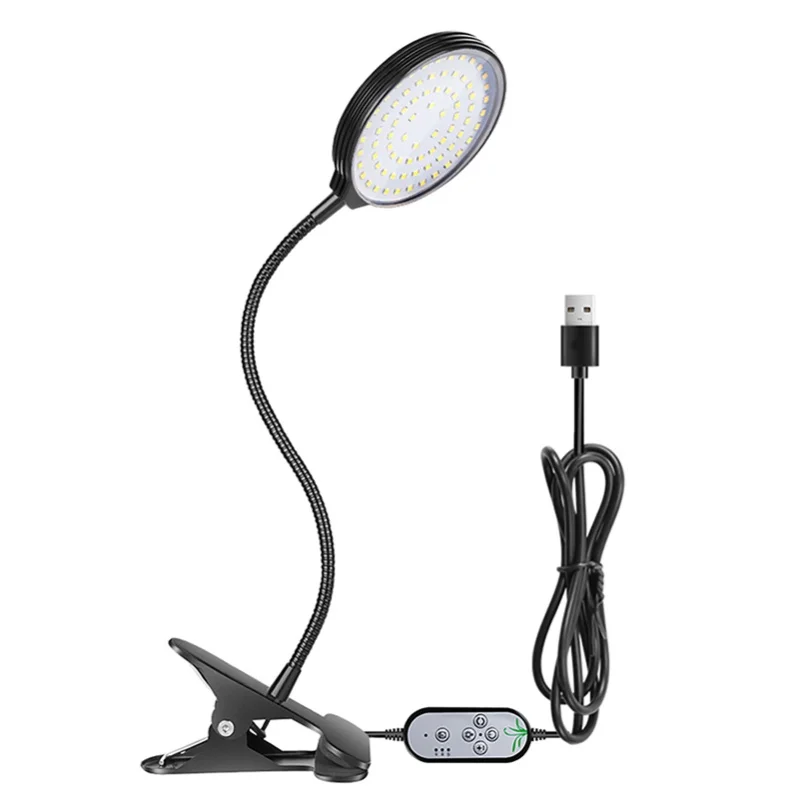 USB Plant Grow Light 234 LEDs Sunlight Full Spectrum Adjustable Desktop Clamp Growing Lamp For Indoor Plants 5 Dimmable Levels