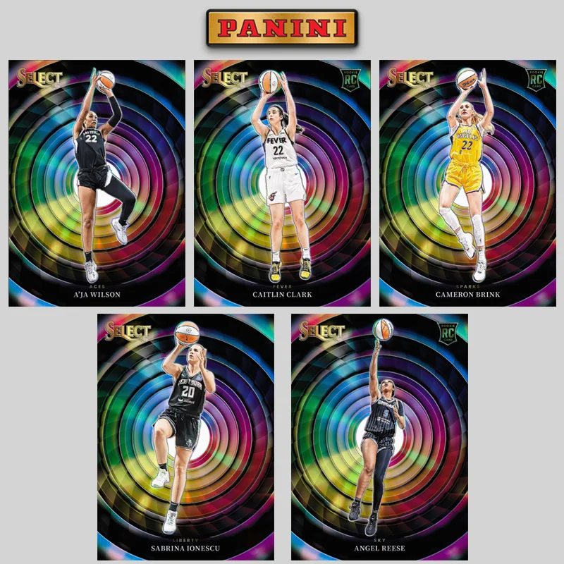 

Panini 2024 Prizm WNBA Color Wheel Caitlin Clark A'ja Wilson Angel Reese Diy Homemade Basketball Star Trading Cards Gift Collect