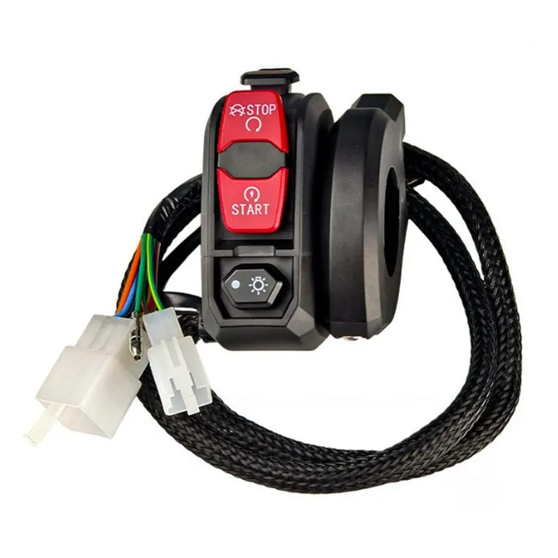 Superior-Handlebar Switches Kit For Motorcycles Including Anti-Slip Buttons And Water-Resistant Design Modification Parts