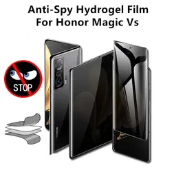Set Outer+Inner Anti-Spy Screen Protector For Honor Magic V3 VS3 V2 RSR VS Soft Privacy TPU Film Anti-Scratch Cover Bubble-Free