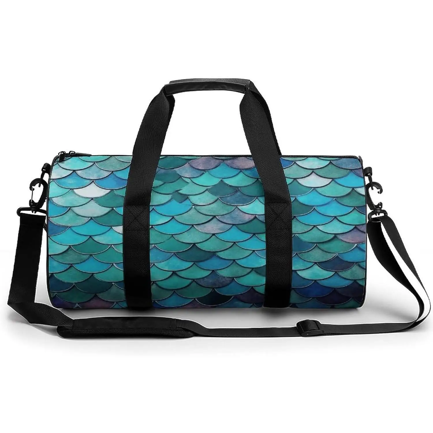 

Сумка-дафл с бирюзовым узором, большая вместимость, регулируемый ремень, дорожная, спортивная, модная сумка для женщин и мужчин