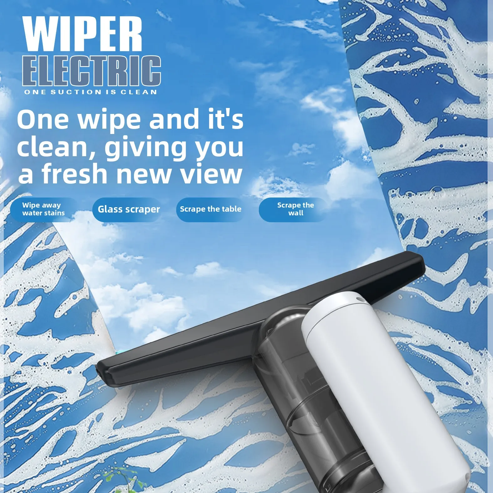 5 in 1 USB Car Vacuum Cleaner Multi Function for Home Use with Glass Scraper and Water Absorption