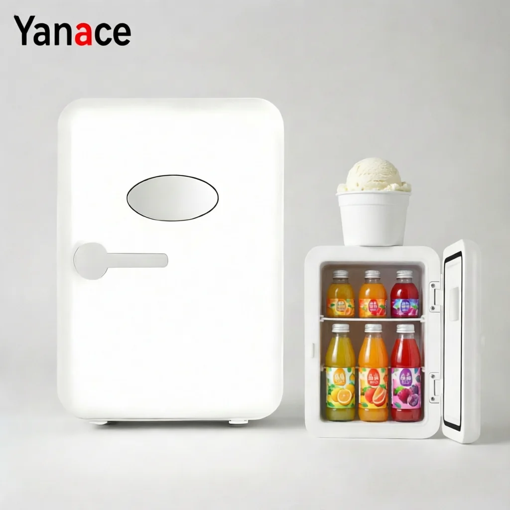 Yanace 4L Mini Fridge, Portable Cooler & Warmer for Car Office Perfect for Dorm and Keeping Drinks Cold or Food Warm Anywhere