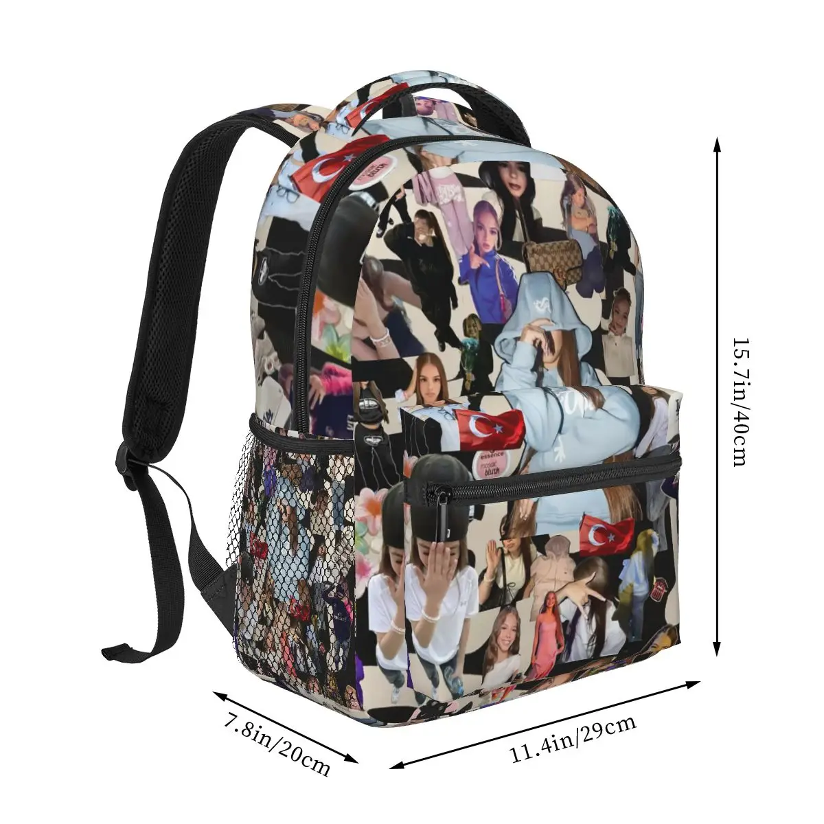 Zahide Merch Graphic Print Backpack Student Boys Girls BookBag Kids School Bag Computer Shoulder Bags for Men Women