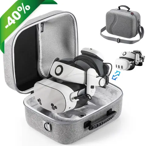 BOBOVR M3 Pro용 운반 케이스 BOBOVR S3 Pro Meta Quest 3 키위 엘리트 헤드 스트랩 VR 및 컨트롤러 그립 여행용 보관 케이스