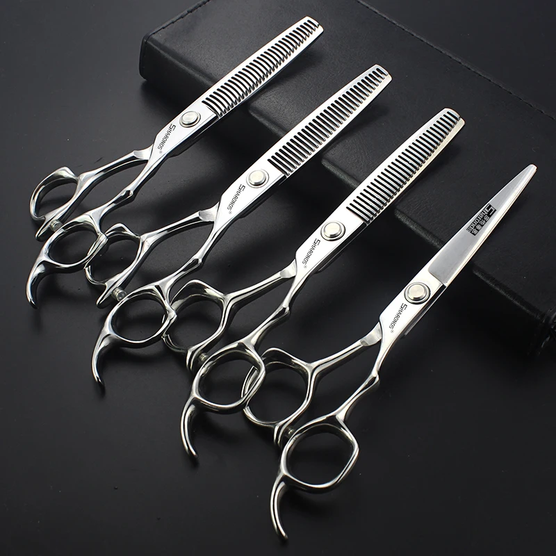 Professional and Authentic 6-inch Hair Scissors for Hairdressing Shop Hairdressing Specialists - Flat Teeth Scissors Set.