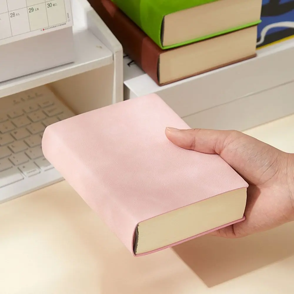 シンプルな超厚手のpuレザーポケットメモ帳、a6ミニノートブック、やることリスト、メモを取る、毎日の日記