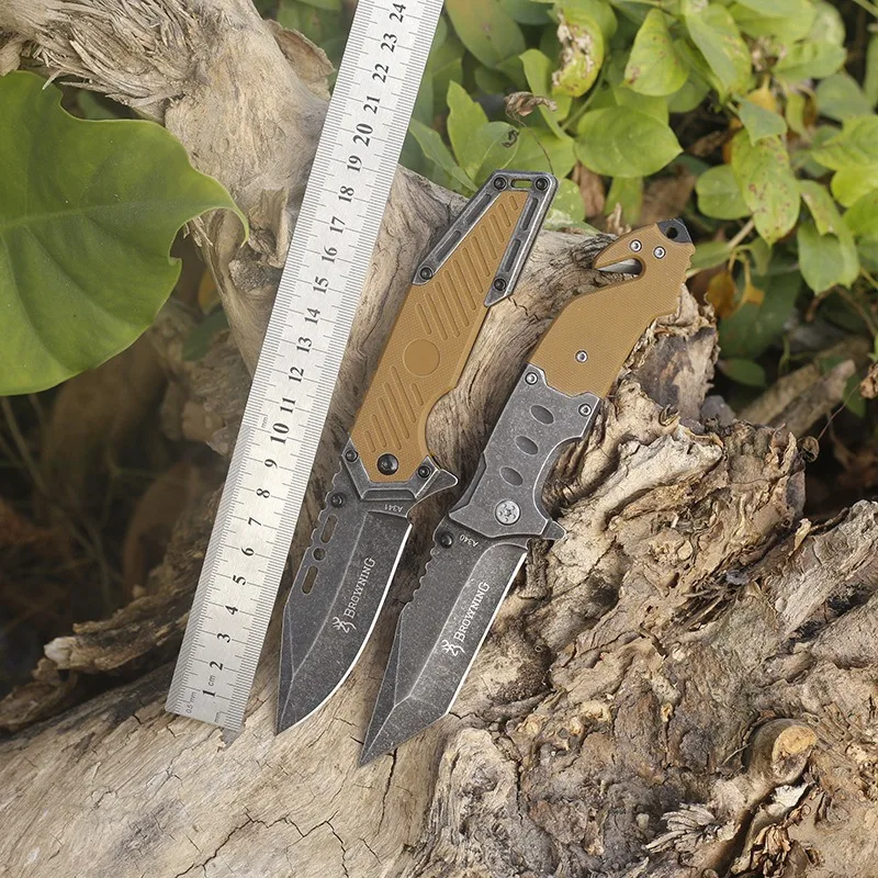 

Stainless steel High hardness Tactical Folding Knives Wilderness exploration Survival and rescue knife Pocket knives G10 handle